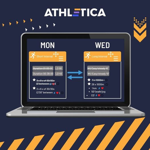 Athletica AI swapping training workouts